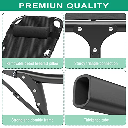 NAIZEA Folding Camping Cot for Adults, Adjustable Reclining Chair N72576