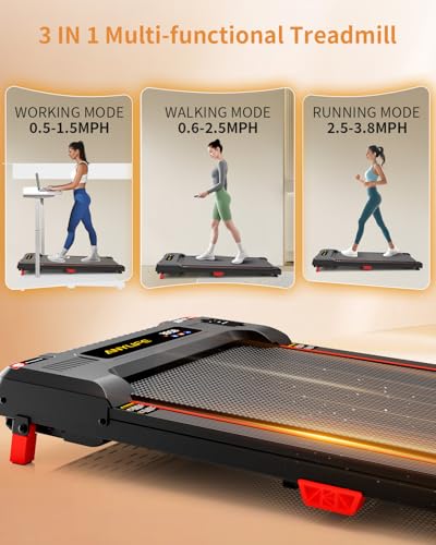 Anylife Walking Pad Treadmill, 2.5HP Portable Under Desk Treadmill with LED Display T5091