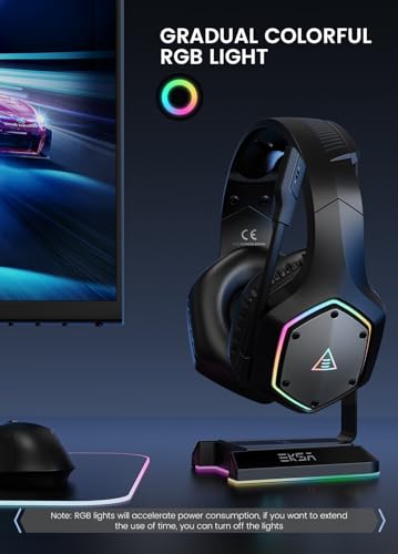 EKSA E1000 Gaming Headset with Noise Canceling Mic, 7.1 Surround Sound, Blue A702814
