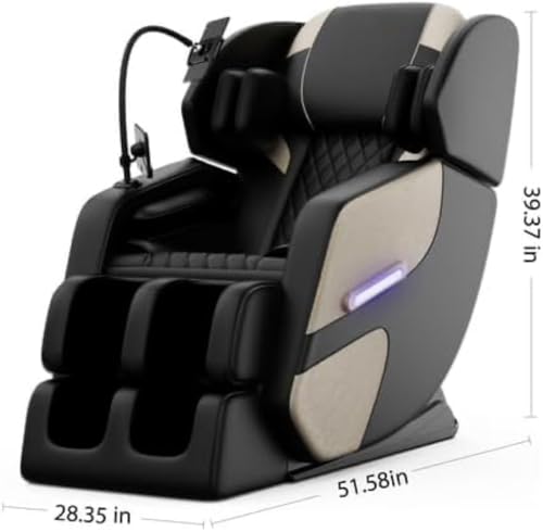 Gold Full Body Massage Chair with Airbags and Foot Roller C8518