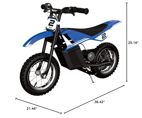 Razor MX125 Dirt Rocket Electric Bike for Kids 7+, Blue Z6251