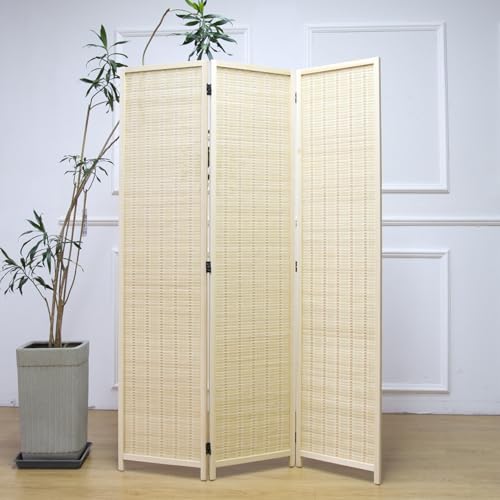 Bamboo Room Divider 6 Panel Folding Screen 67"H x 92.1"W X2437
