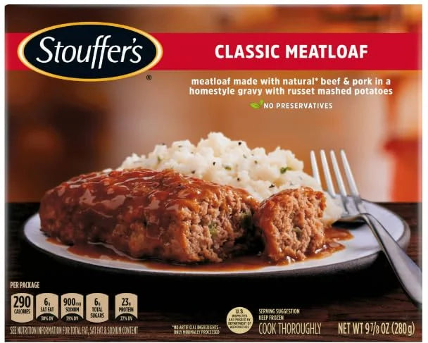 Stouffer's Variety Pack Classic Ketchup Glazed Meatloaf & Roast Turkey Frozen Meals, 8 Count B28349