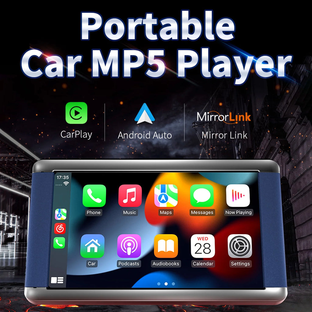 7" Portable Bluetooth Car MP5 Player with Wireless Carplay U664