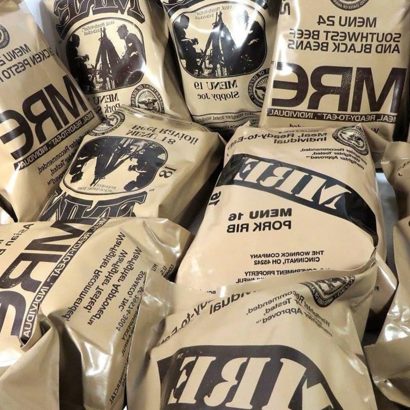 MRE meals military 2024 2025 inspection date 3 pack 1250 cals camping hiking survival N894