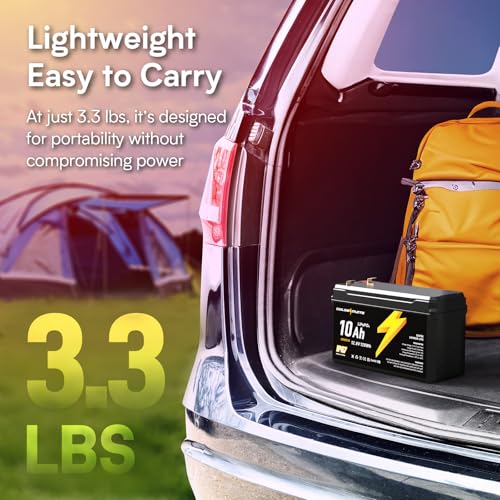 12V 7Ah LiFePO4 Deep Cycle Battery with Built-in BMS, IP67 Waterproof R689