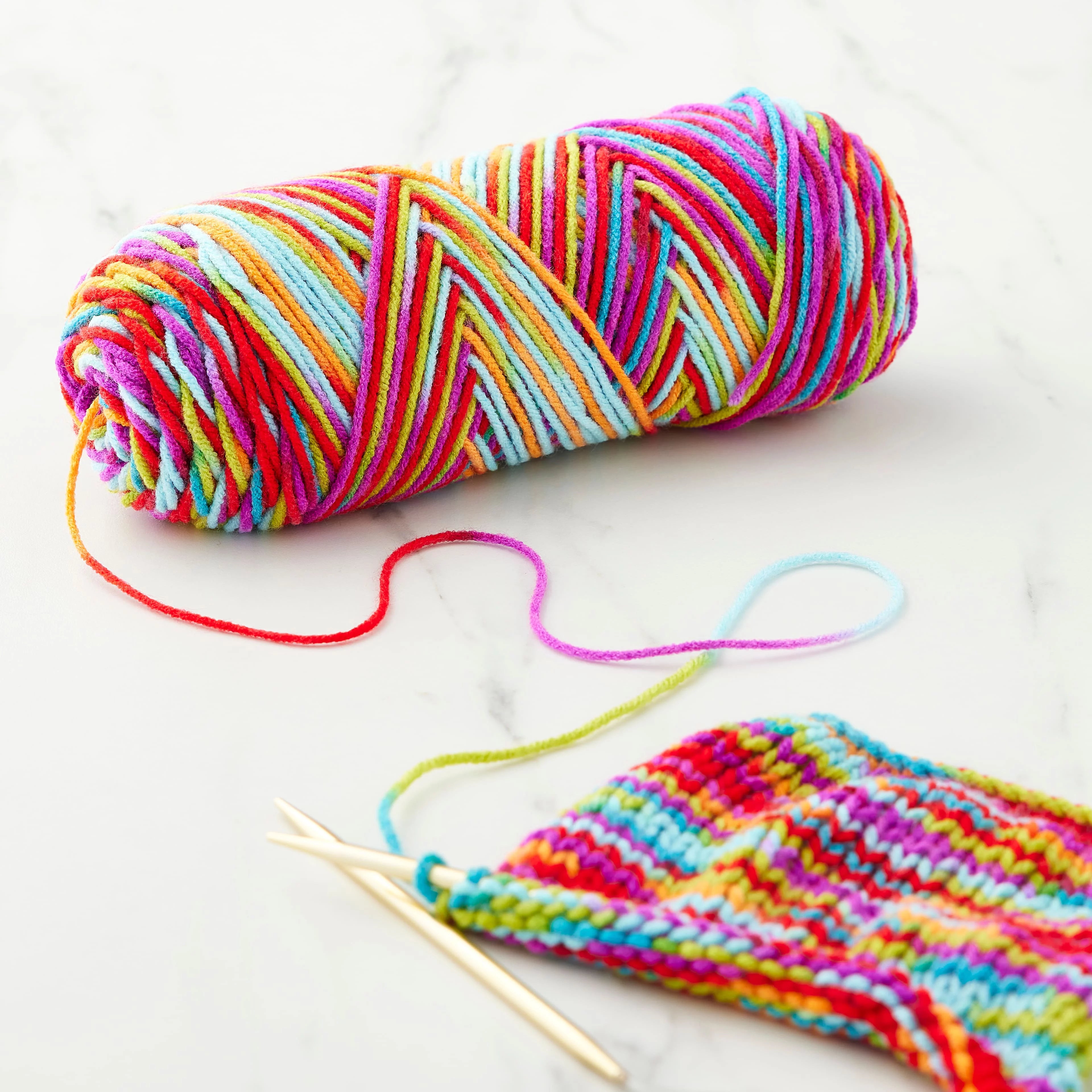 Loops & Threads Soft Classic Multi Ombre Yarn, Fiesta, 12 Pack E138236