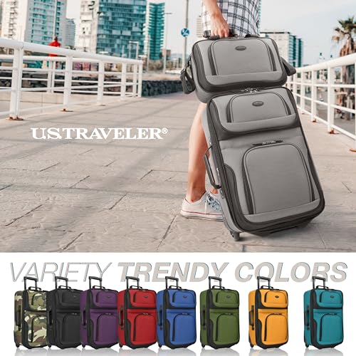 U.S. Traveler Rio Expandable Carry-on Luggage, Orange R95197