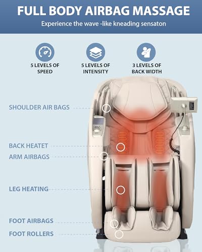 4D Massage Chair Full Body Zero Gravity SL Track Black Y3071