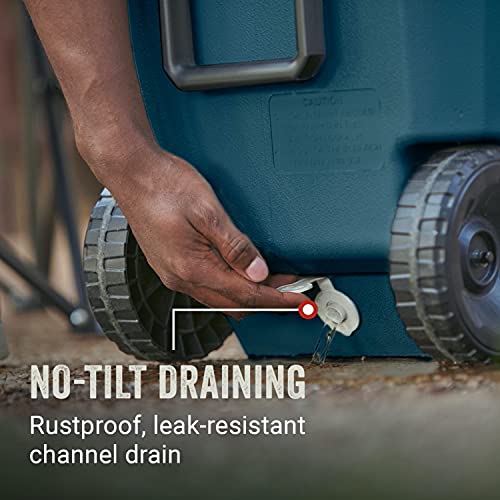 Coleman Classic Series Insulated Rolling Cooler, 65-Quart, Leak-Resistant F832