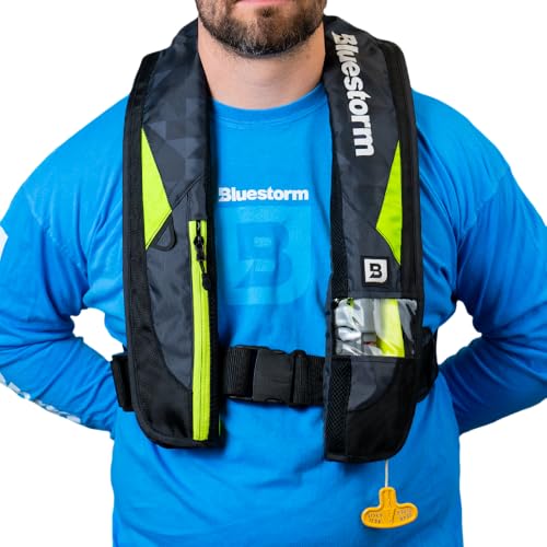 BLUESTORM Atmos 40 Inflatable PFD Life Jacket for Adults, USCG Approved T664265