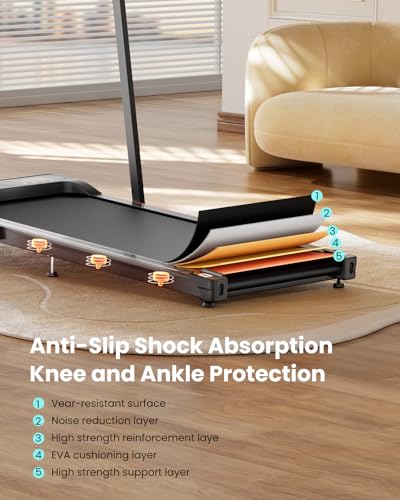 Walking Pad Under Desk Treadmill with Incline for Home Office I96279