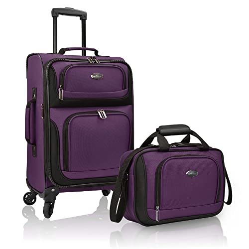 U.S. Traveler Rio Expandable Carry-on Luggage, Orange R95197