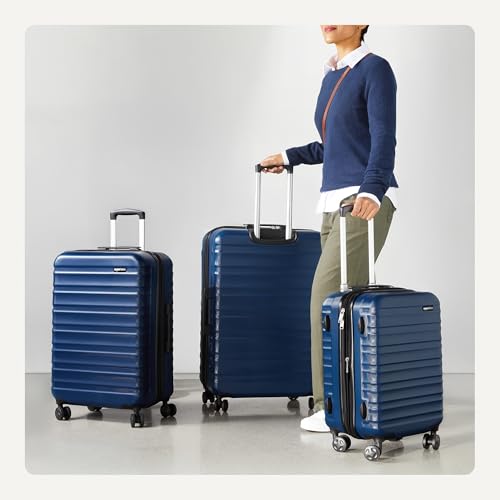 Amazon Basics 21" Hardside Carry-On Luggage with Wheels, Expandable, Black L489