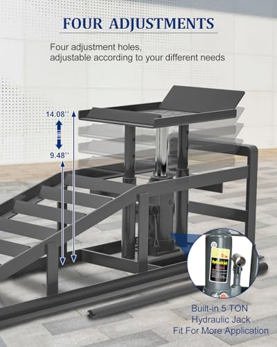 Hydraulic Car Ramps, 4-Position Adjustment, 5T Capacity, Low Profile I6327