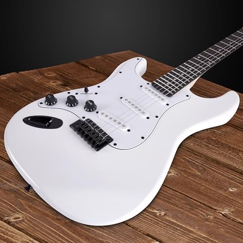 LyxPro Electric Guitar 39" Beginner Starter Kit with 20W Amp, Black B69338