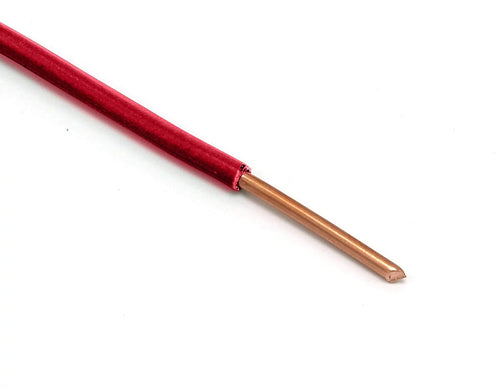 10 AWG Insulated Solid Copper THHN/THWN Wire 100 Feet Red K183557