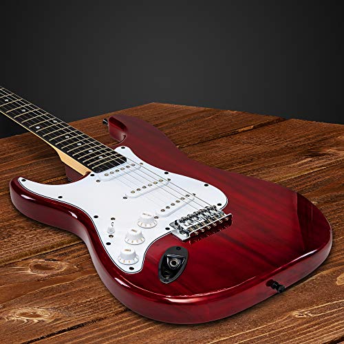 LyxPro Electric Guitar 39" Beginner Starter Kit with 20W Amp, Black B69338