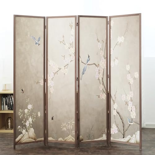 6 Panel Room Divider Screen, Double Faced, Mountain Landscape, 67" H x 94.5" W B114