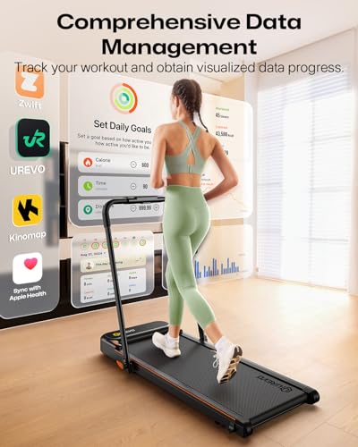 UREVO Strol 2E Smart 2-in-1 Folding Treadmill with Safety Handle E1534