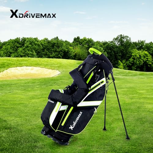 Golf Bag Stand & Cart Bag for Men Women Lightweight with Rain Cover H8950