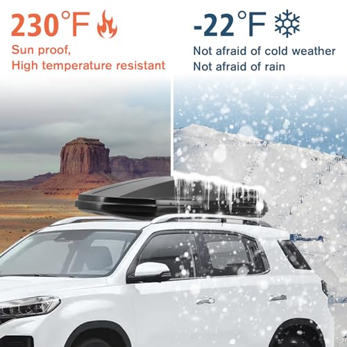 White Rooftop Cargo Box Carrier 21 Cubic Feet Dual Side Opening Waterproof Y6692