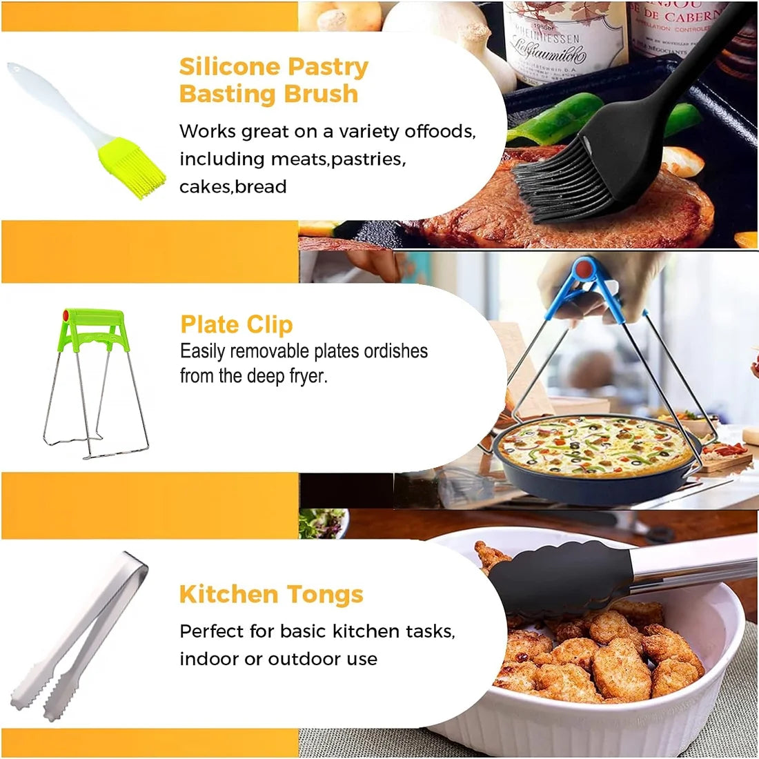 Air Fryer Accessories 7 Inch Set of 10 for Ninja Foodi Cosori Instant Pot Y92190