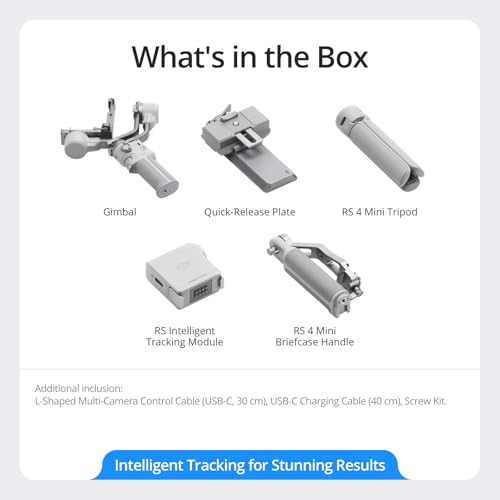 DJI RS 4 Mini Gimbal Stabilizer for Cameras, Auto Axis Locks, 2kg Payload Q46442