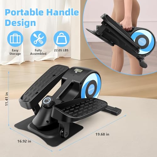 ANCHEER Under Desk Elliptical 2 in 1 Seated Standing Leg Exerciser for Home Office A71531