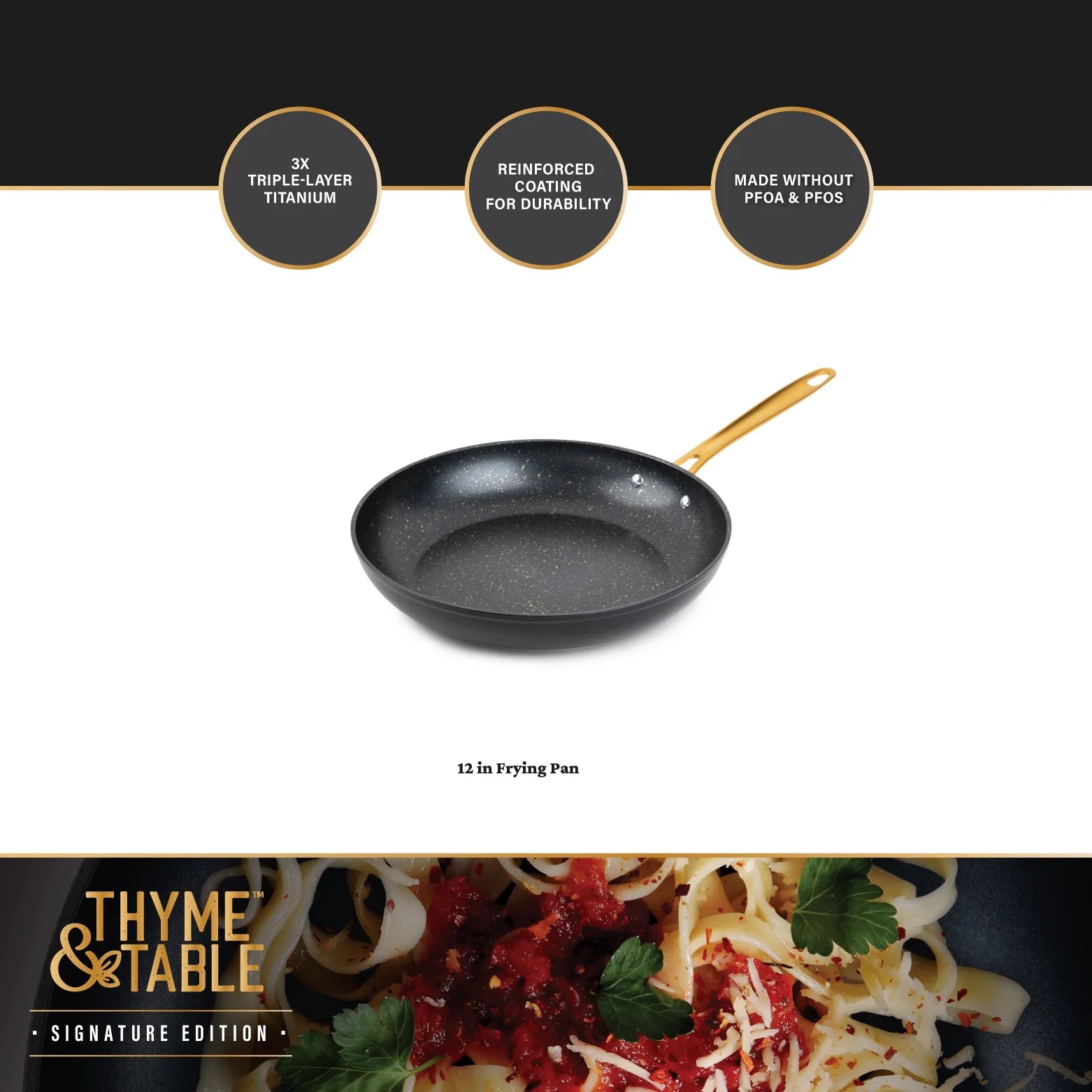 Thyme & Table Non-Stick 12" Signature Fry Pan K334