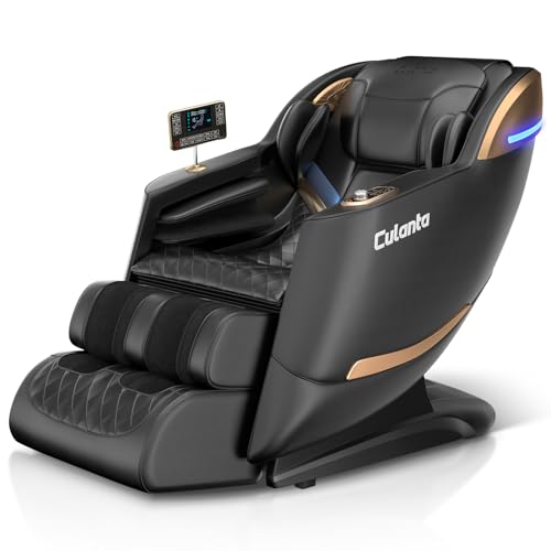 Culanta Massage Chair Full Body, Zero Gravity SL-Track Shiatsu Massage Recliner Chair with Body Scan, Airbags, Foot Rollers, Deep Yoga Stretch, Heating (U1-Black)