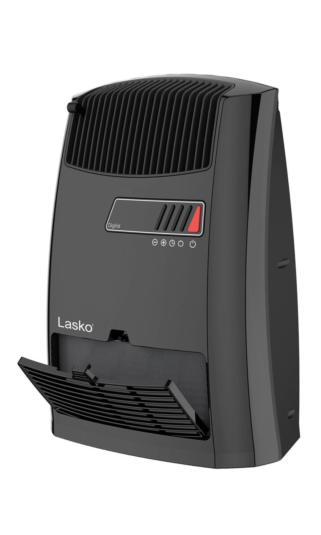 Lasko 13.5 1500W Electric Ceramic Space Heater with Timer and Thermostat, Black F3287