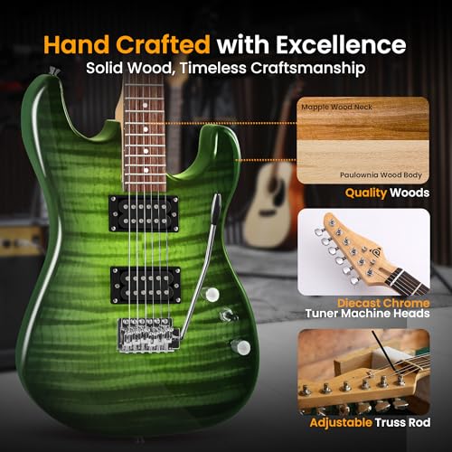 Pyle Electric Guitar Kit with Amp, 39" Blue M5028