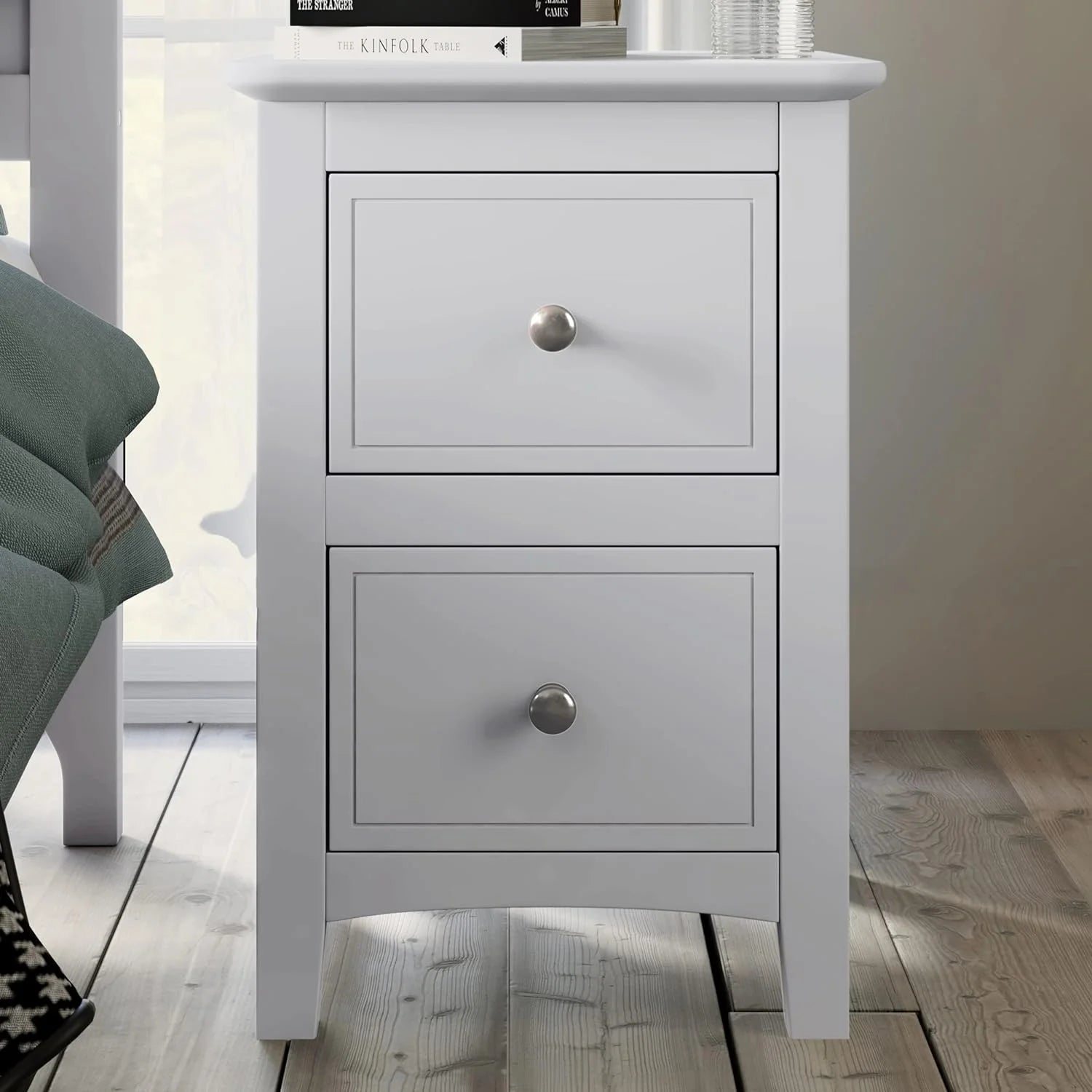 3 Piece Bedroom Set with Queen Bed, Nightstand & Dresser, White B7106