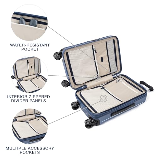 Travelpro Platinum Elite Hardside Expandable Carry-On Luggage, 8 Wheel Spinner, TSA Lock, 20-Inch X826544