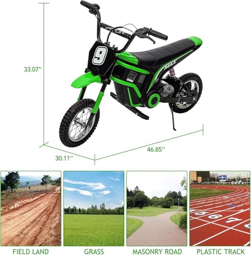 24V 350W Kids Electric Dirt Bike, 3-Speed, Off-Road Ride-On Motorcycle S465