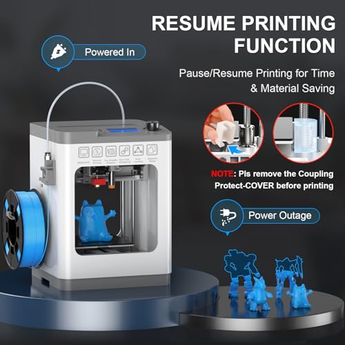 TINA2 Mini 3D Printer by HEPHI3D, Fully Assembled FDM Printer for Beginners N698