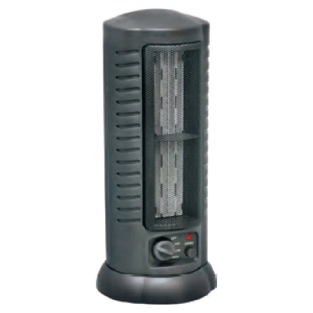 Comfort Zone 1500W Oscillating Ceramic Tower Heater, Black I73981