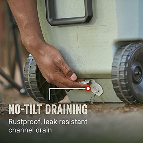 Coleman Classic Series Insulated Rolling Cooler, 65-Quart, Leak-Resistant F832