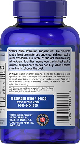 Puritan's Pride Absorbable Calcium 1500 mg with Vitamin D3, 120 Coated Caplets C6084