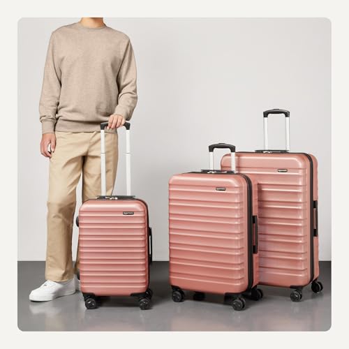 Amazon Basics 21" Hardside Carry-On Luggage with Wheels, Expandable, Black L489