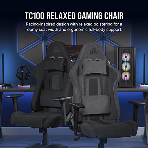 Corsair TC100 Relaxed Gaming Chair Fabric Gray Black A68468