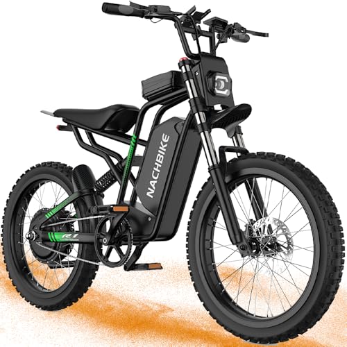50MPH 6000W / 40MPH 3000W Electric Dirt Bike for Adults, 60V 25Ah Removable Battery Electric Motorcycle Up to 50miles, 24.5" MTB Tires (Rim 19'') E Moto, All Terrain E Bike Full Suspension