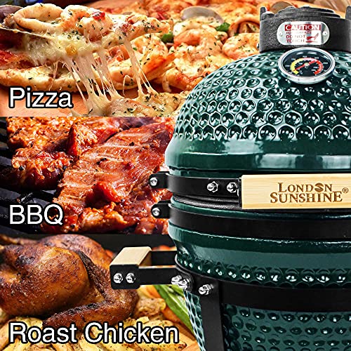 Ceramic BBQ Charcoal Kamado Grill 13 Inch Portable Tabletop Red Y244