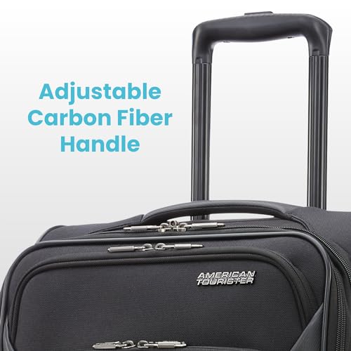 American Tourister 4 KIX 2.0 Expandable Softside Luggage with Spinner Wheels, 20, Classic Blue W994960
