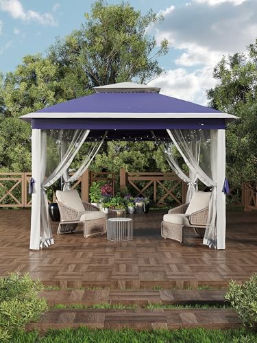 Pop Up Gazebo Tent with Mosquito Netting, Water & UV Resistant - Khaki J83860