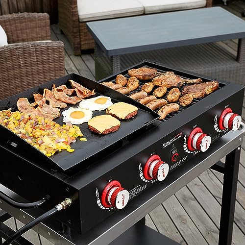 Royal Gourmet GD4002T 4-Burner Portable Propane Gas Grill and Griddle Combo W728