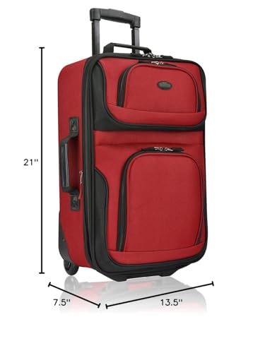 U.S. Traveler Rio Expandable Carry-on Luggage, Orange R95197