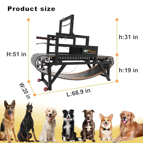 Dog Treadmill with Disc Brake and Speedometer for Large Dogs, 300 lbs Capacity R894122