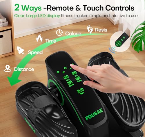Under Desk Elliptical, 6 Adjustable Resistance & 15 Speeds Leg Exerciser for Seniors L867